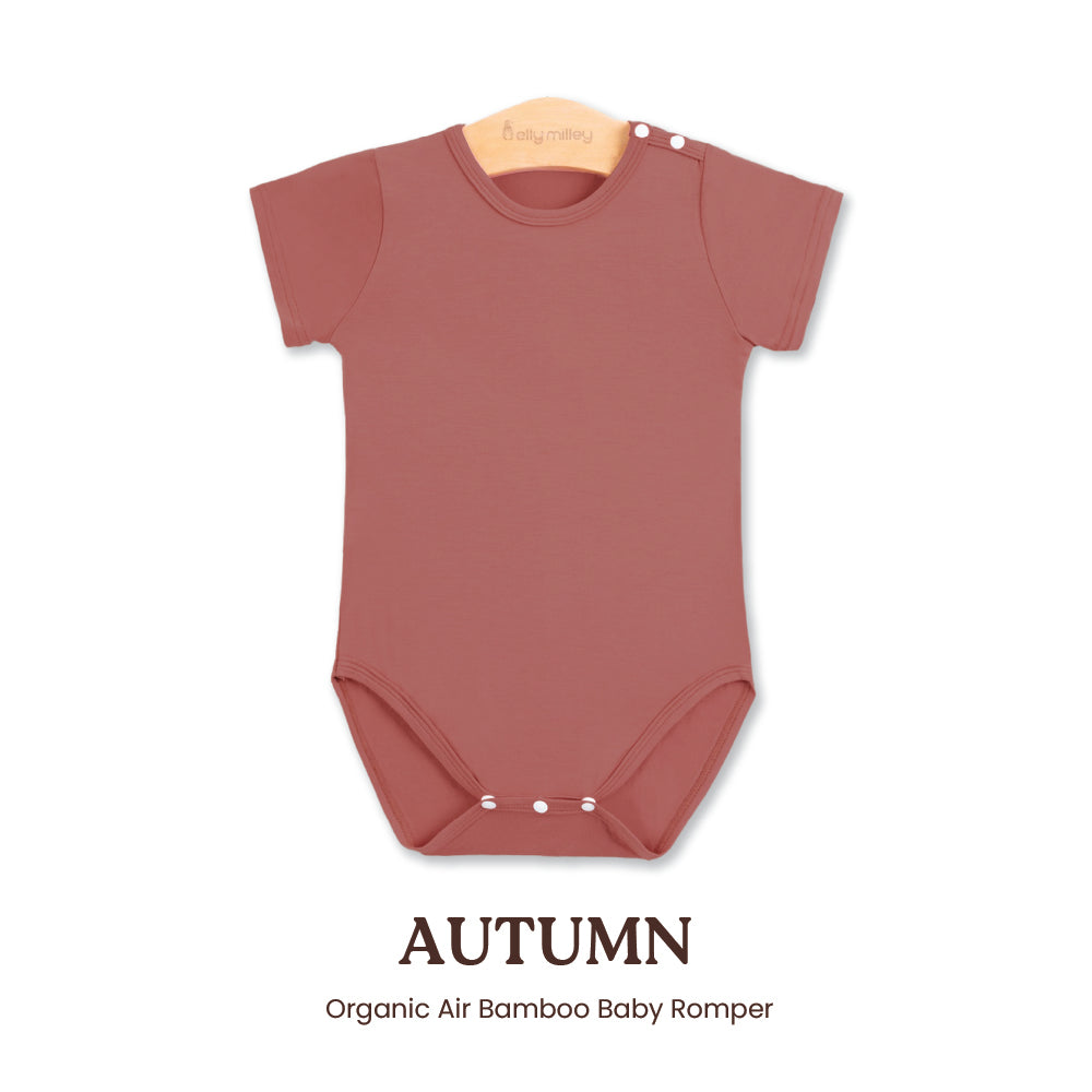 Burgundy baby romper best sale